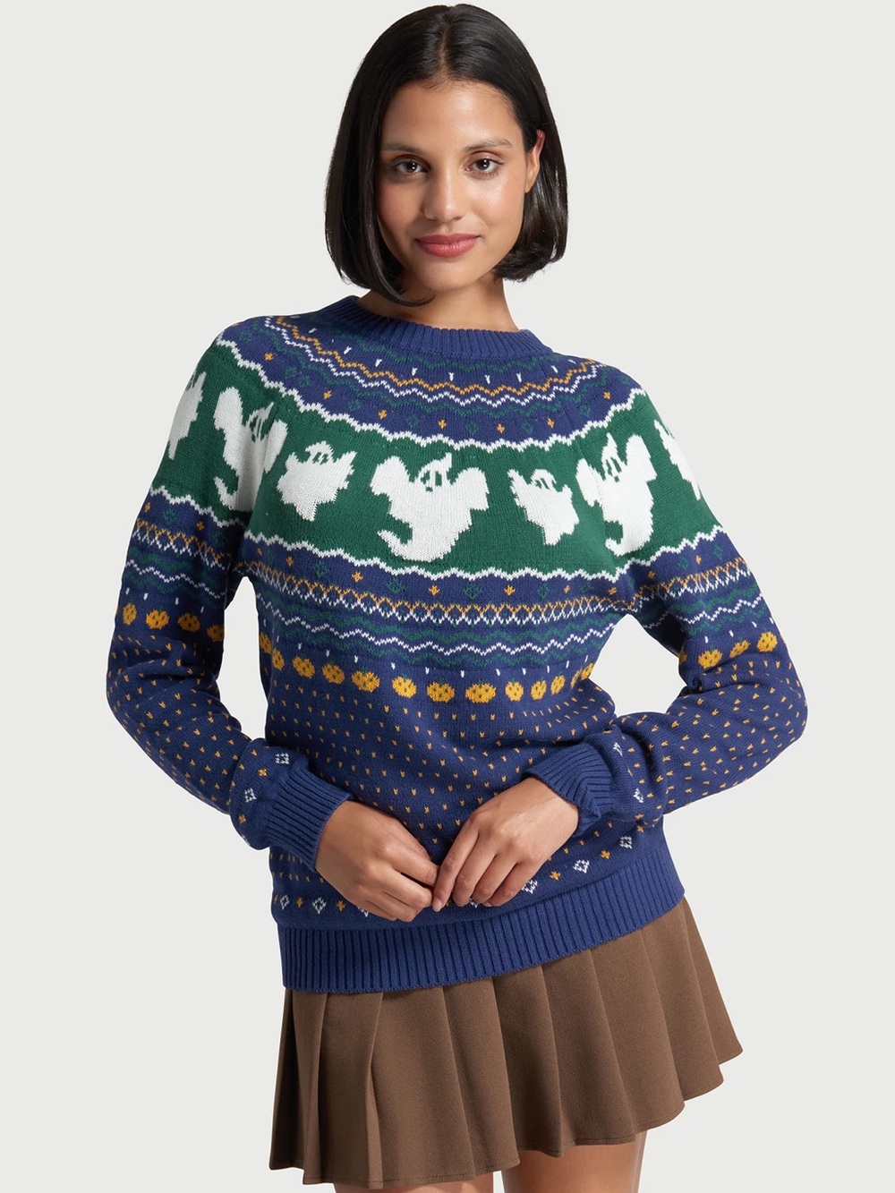Modcloth Happy Hauntings Fair Isle
Halloween Ghost Sweater